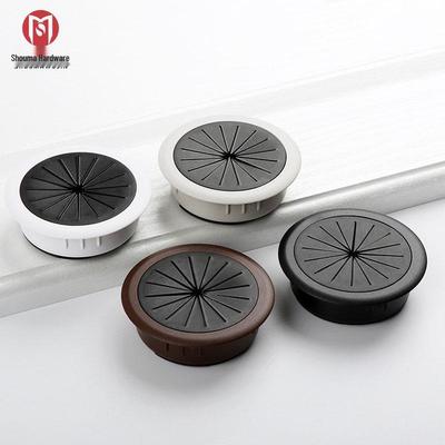 Passe-câble de bureau rond en ABS: Cache-trou pour bureau et maison