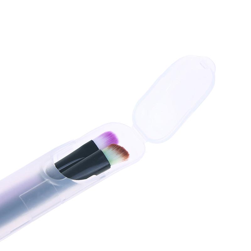 1 Stück Tragbare Transparente Make-up-Pinsel Aufbewahrungsbox mit Deckel Augenbrauenstift Make-up-Pinsel Organizer Essstäbchenetui Beauty-Tool
