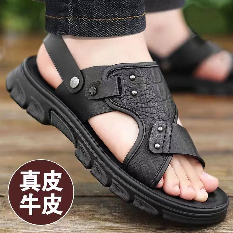 2025 Summer New Fashion Casual Beach Shoes Platform Trend Sandals Men's Sandals Dual-purpose Sandals