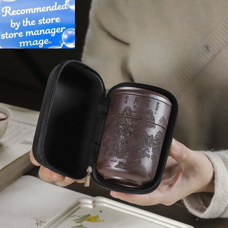 150 мл | Дорожная чайная чашка из исинской глины Цзыша | Ручная работа мастера | Сянь Цзюй - Цзы Ни 150ml
