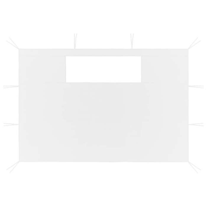 Parois latérales de belvédère avec fenêtres - vidaXL - Blanc - 410x210cm - 280x210cm - 200x70cm
