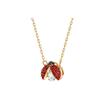 Swarovski Sparkling Heart Crystal Ladybug Necklace Women Necklace Gold 5521787
