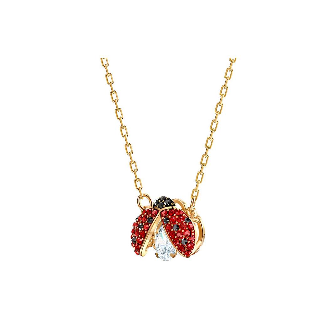Swarovski Sparkling Heart Crystal Ladybug Necklace Women Necklace Gold 5521787
