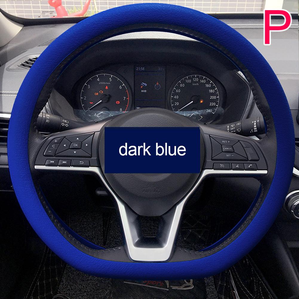 Universal Car Silicone Steering Wheel Elastic Glove Cover Texture Soft Multi Color Auto Decoration DIY Covers Car Accessories
