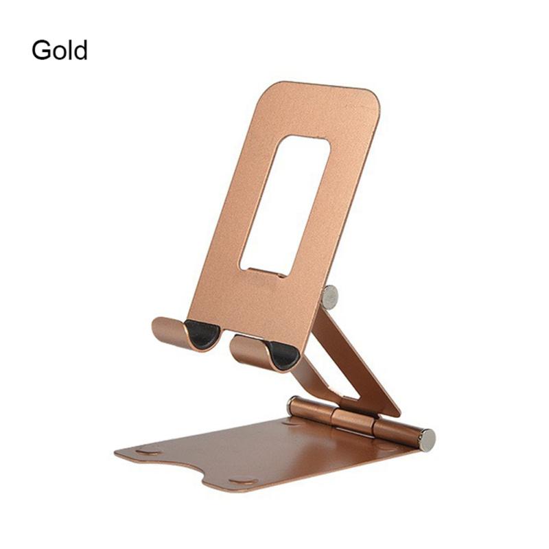 Metal Adjustable Mobile Phone Bracket Solid Color Universal Tablet Holder Foldable Portable Desk