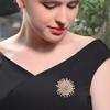 Korean High-End Luxury Sunflower Brooch - Versatile Creative Sweater Pin & Fashion Corsage Accessory