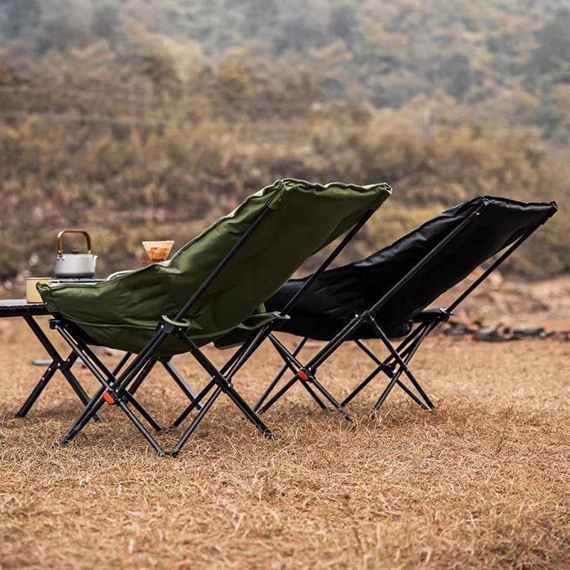 Adjustable Cotton Padded Folding Moon Chair for Autumn and Winter