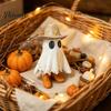 Braune Geisterfigur Halloween Cowboy Statue, Gruselige Harzfigurine, Westliche Tischdekoration Skulptur mit Stiefel und Hut für Kaminsims, Etagen