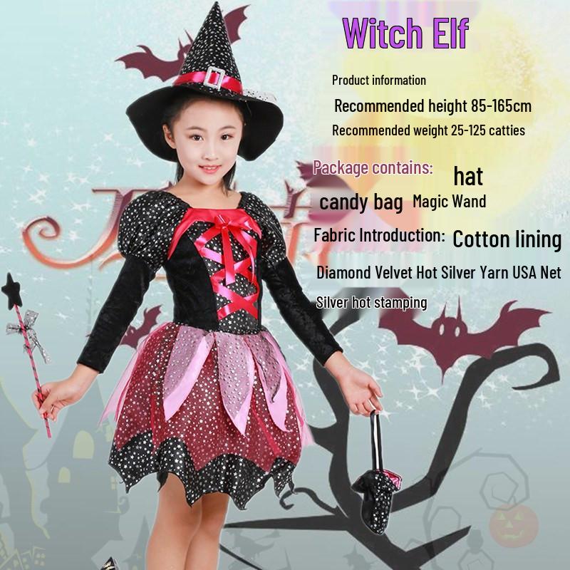 Kinder Anime Cosplay Hexe Halloween Kostüm Set