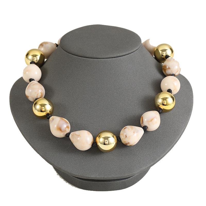 Elegantní náhrdelník s korálky ve tvaru kapky pro ženy Módní choker náhrdelníky Punk Hip-hop Pryskyřičné Akrylové Obojky Šperky