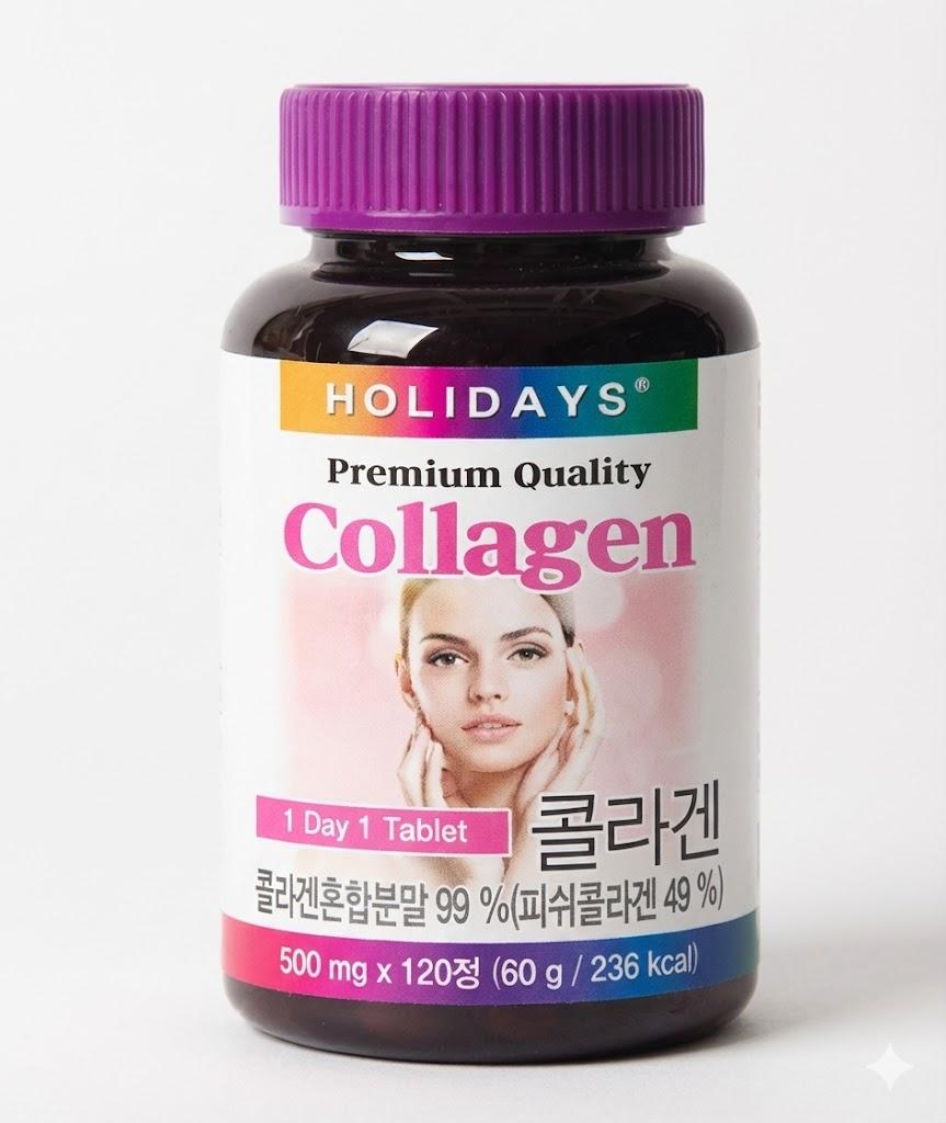 Holidays Premium Collagen, 120 tabletek, 1 jednostka, koreańska podstawowa żywność zdrowotna