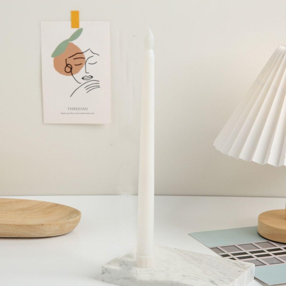 With Flickering Flame Flameless Taper Candles Simulation Candlesticks Led Candles  Halloween
