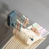 Wall Mounted Hanger Storage Rack Waterproof Punch-Free Hanger Organizer Moisture-proof ABS+Stainless Steel Clothespin Collector