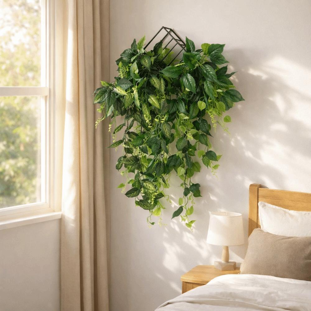 Plastic Fake Hanging Plants Handmade Artificial Realistic Vine Plants Lifelike Decorative Simulation Greenery Homestay