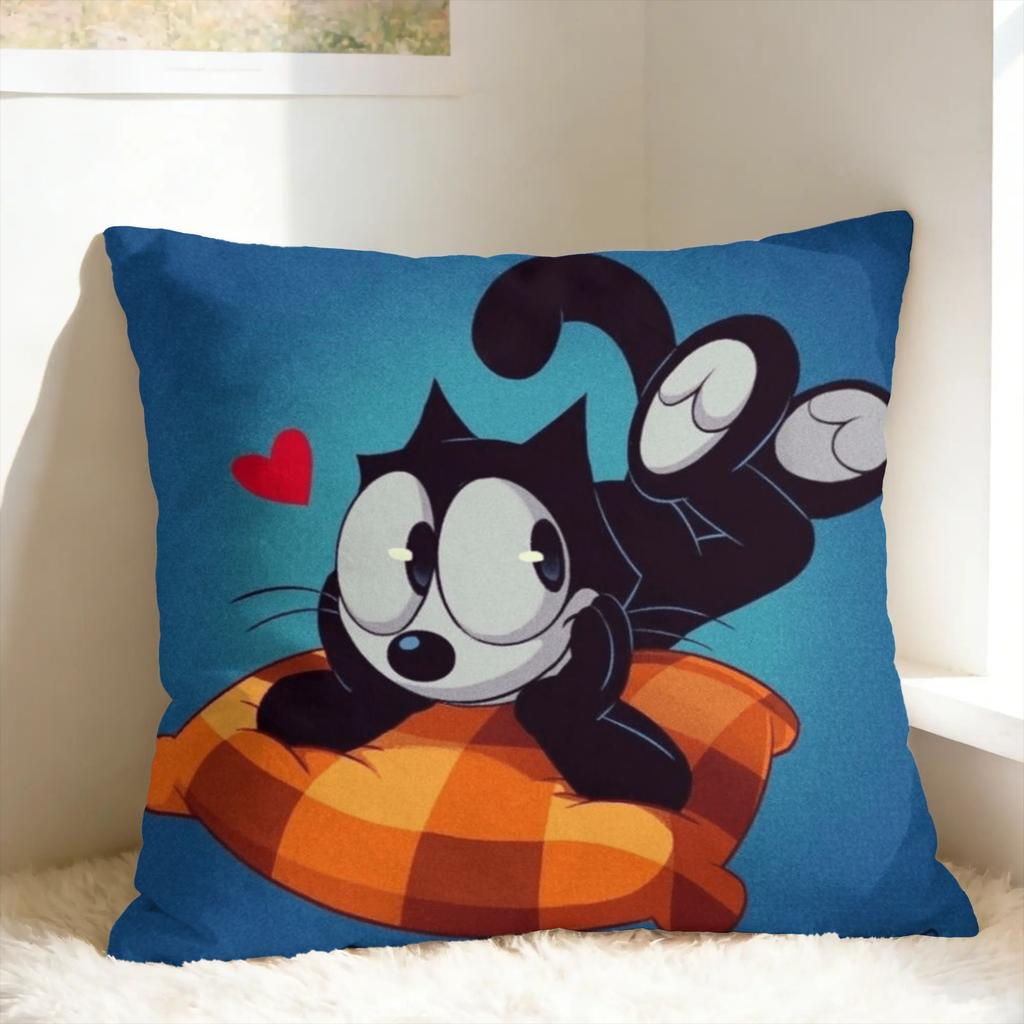 Cartoon FFelix The Cat Pillow Case Square Pillow Cover For Sofa Car Home Decor Fashion Pillowcases