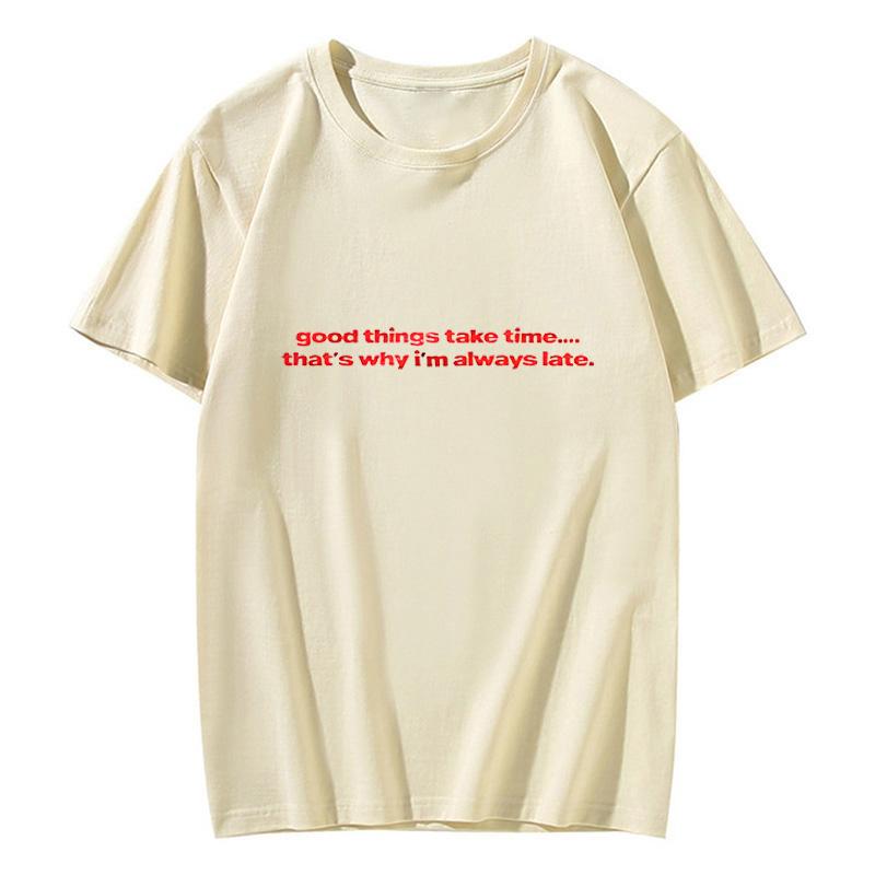 Y2K Cotton Tshirt Harajuku Letter Print Men Hip Hop Clothes Streetwear Grunge Goth Casual Short Sleeve Top Aesthetics Vintage