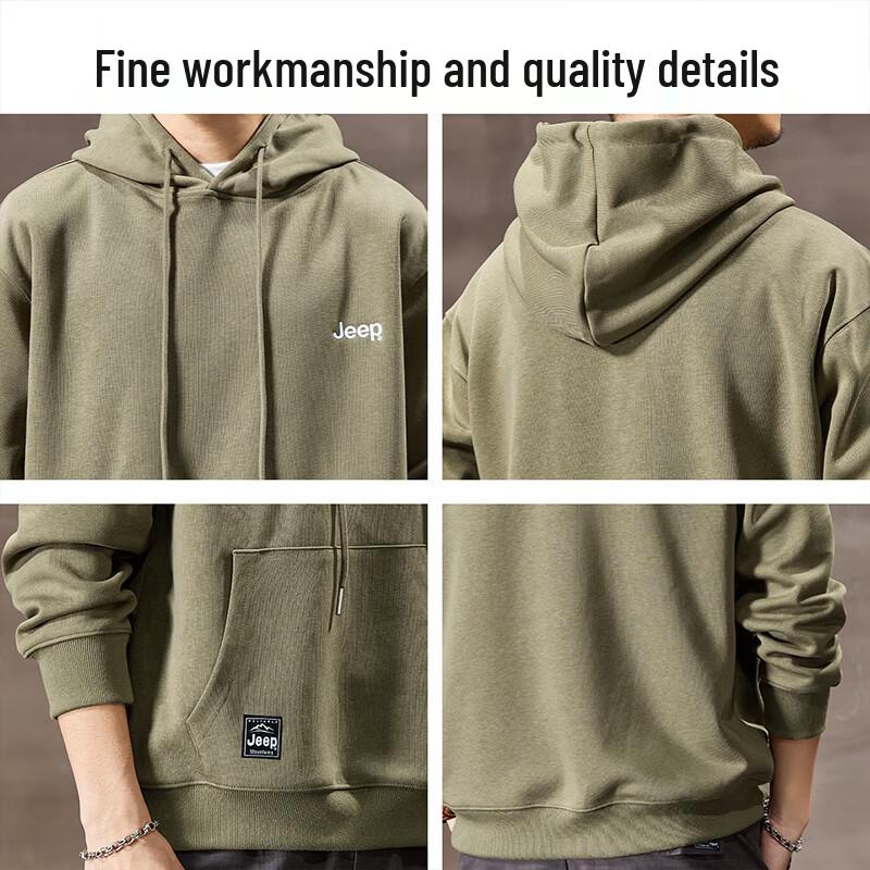 Jeep Men's Premium Embroidered Hooded Sweatshirt