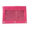 3 Ring Binder File Folder Colorful Fabric Binder Pouch with Clear Window Large Capacity Pencil Pouch for School Office Supplies