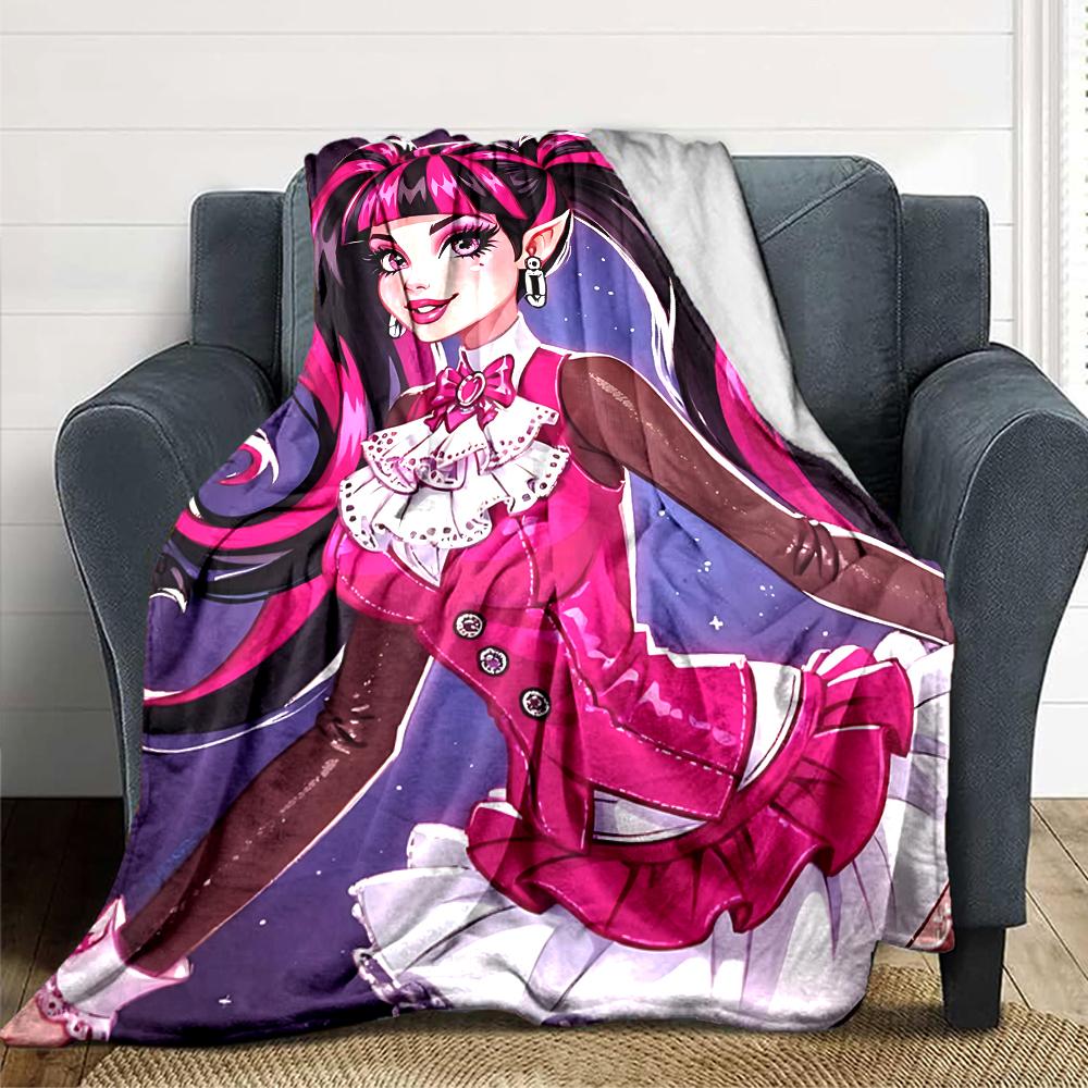 1Pc Purple Fashion Fantasy Blanket For Couch Bed Plush Cozy Fuzzy Blanket Super Soft Warm Blankets For Fall And Winter 091836
