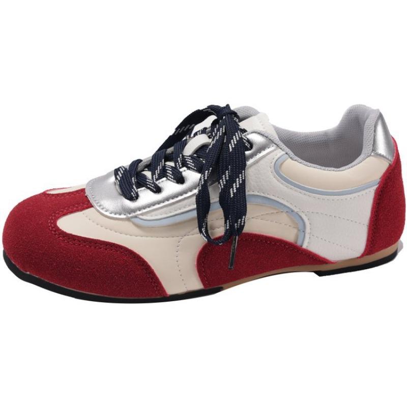 

Retro color matching ballet style women s spring and autumn soft-soled sports shoes lightweight casual board shoes women 40