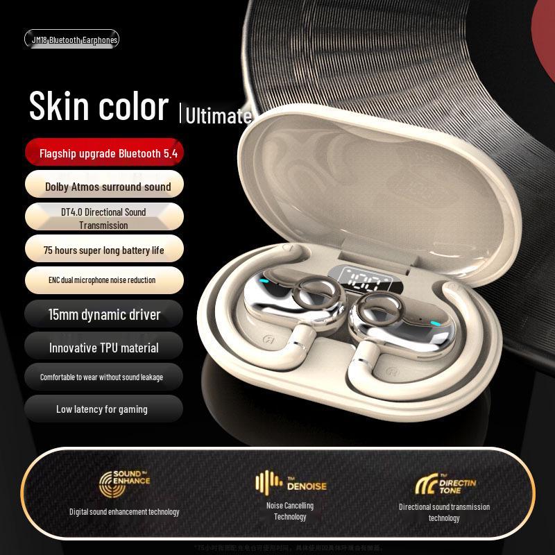 

JM18 Over-Ear Wireless Bluetooth Headset with Long Battery Life, Rotating In-Ear Design, and Multi-Language Translation Standard Edition слонова кістка/білий