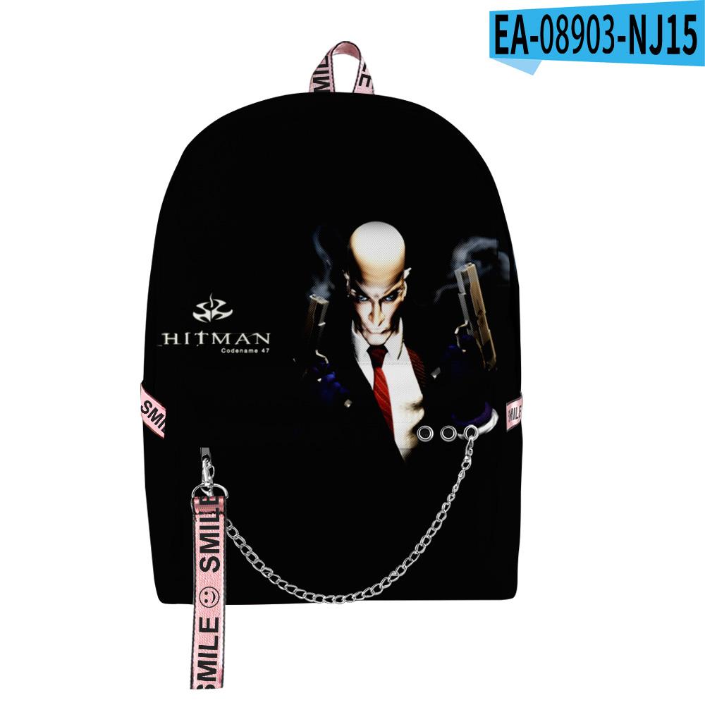 Роскошные Новые Молодежные Школьные Сумки Унисекс Игровые Сумки Hitman Дорожные Сумки 3D Печать Оксфорд Водонепроницаемые Рюкзаки на Плечо для Ноутбуков коричневый