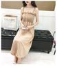 2026 Women's Plus Size Slimming Fairy Camisole Slip Dress with Pleated Hem for Summer