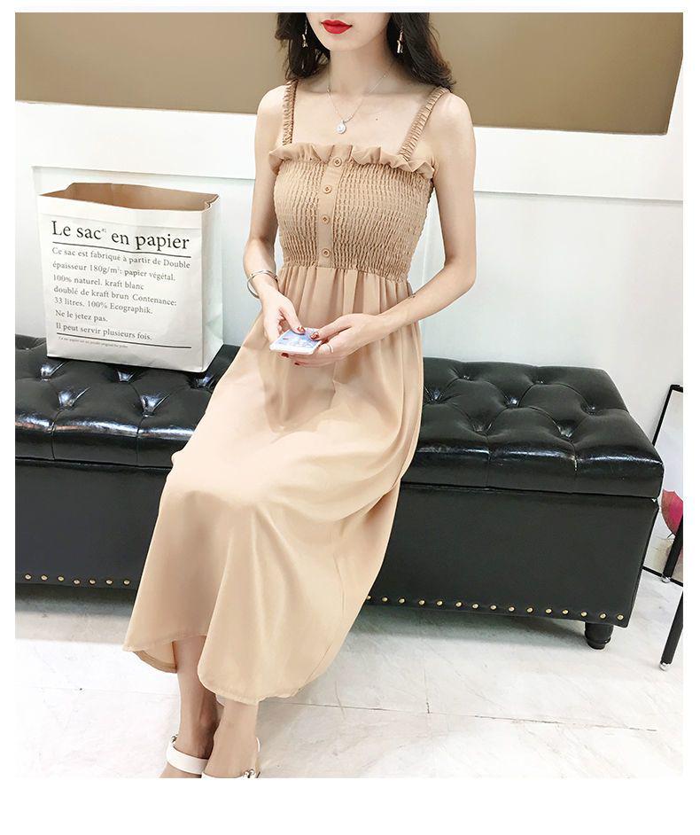2026 Women's Plus Size Slimming Fairy Camisole Slip Dress with Pleated Hem for Summer