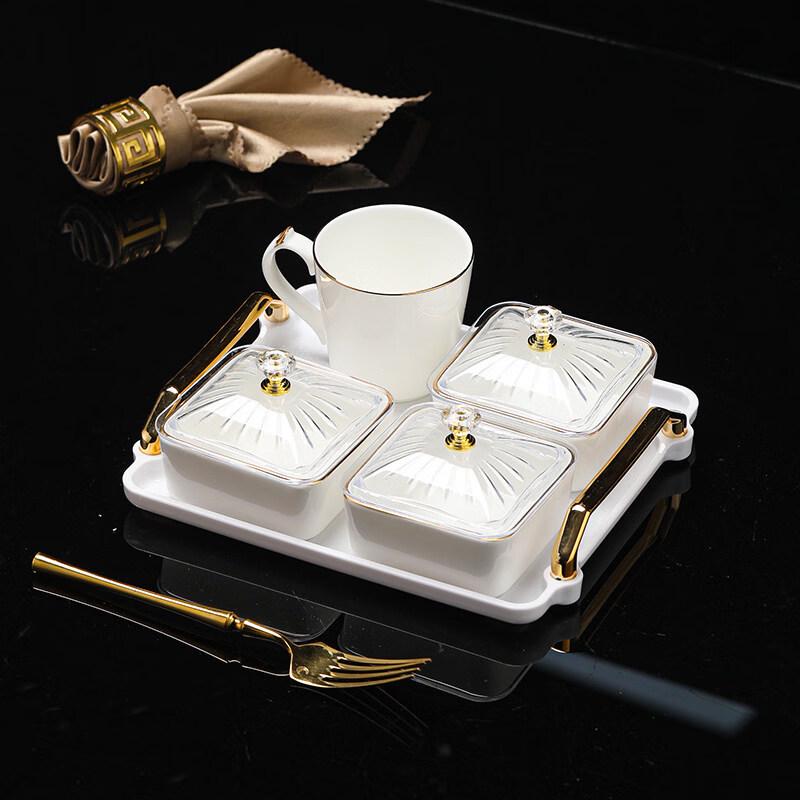 European Ceramic Snack & Dessert Serving Set