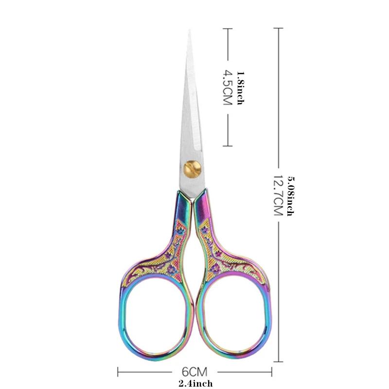 Retro Zakka Stainless Steel Vintage Scissors Sewing Stationery Grooming Cutter Embroidery Cross-Stitch Yarn Thread Tools Shears Set
