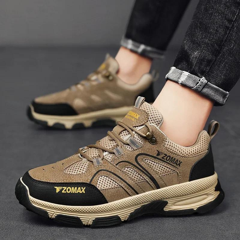 Spring and Summer Fashionable New Mountaineering Sports Shoes Breathable Mesh Comfortable Casual Lace-up Walking Shoes