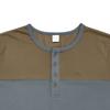 Vintage Patchwork Mens Crew Neck T Shirts Autumn Long Sleeve Contrast Color Buttoned Tops for Men Casual Slim Pullover Male Tees