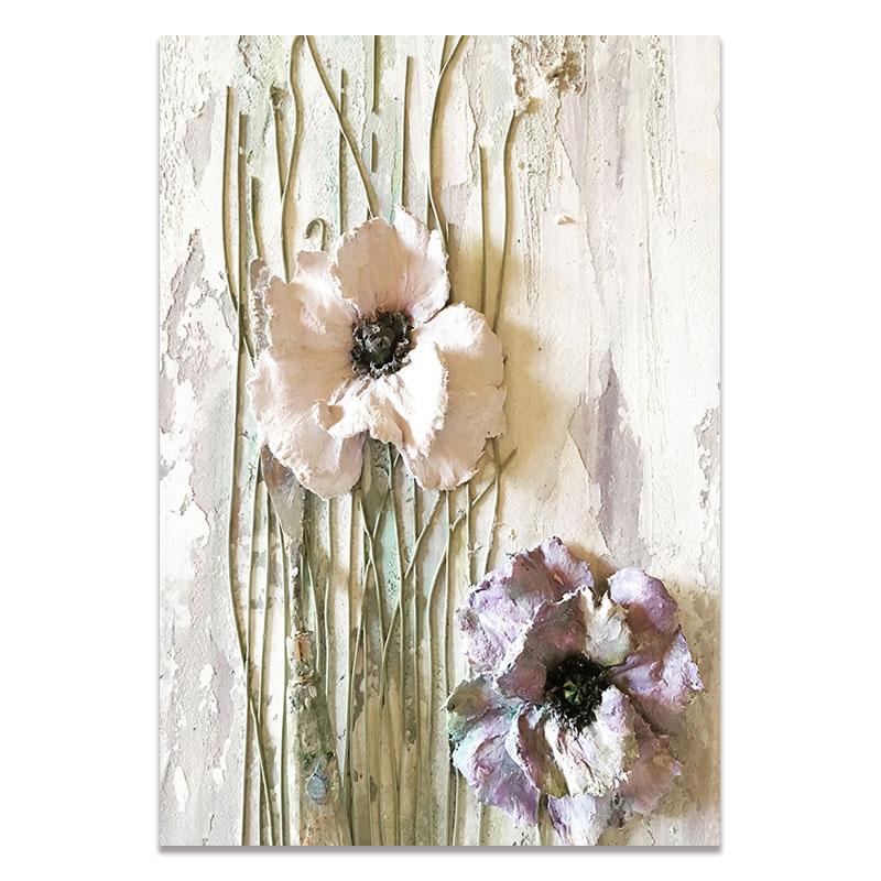 Retro Scandinavian Abstract Canvas Painting Wall Art Flower Posters and Prints Wall Pictures for Living Room Home Decoration