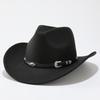 Farm West cowboy hat for men and women, music party jazz hat, autumn/winter European and American style felt top hat