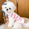 Sleeveless Dog Dress Colorful Striped Dress Stretchy Outfit