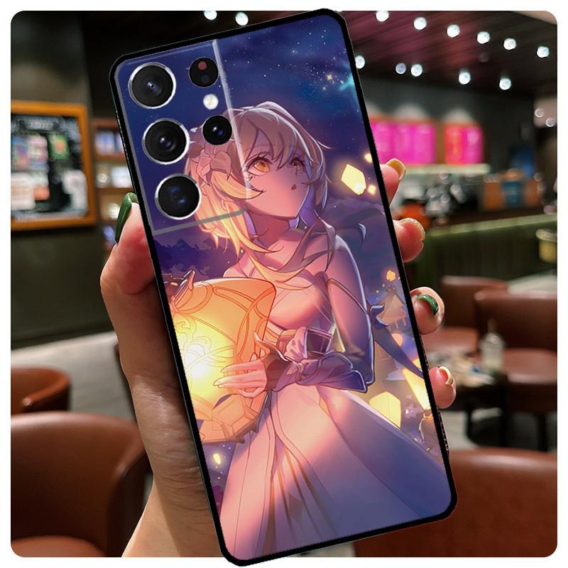 

Anime Game Genshin Impact Phone Case For Samsung Galaxy S25 Ultra S21 S22 S23 S24 Ultra S9 S10 Plus S24 S25 FE Cover Galaxy S23Ultra