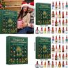 Calendar Advent de Crăciun Sticlă de Tequila Cu Decorațiuni Plate Acrilice Pentru Schimb de Cadouri de Sărbători