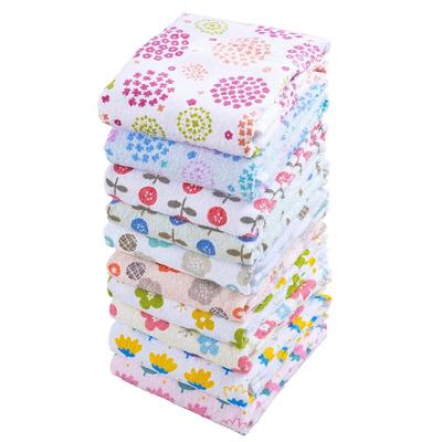 Kosugizen Face Towel Yoku Bari Print Flower 5 Designs 2 Colors 1 Piece 34 80 Cm Quick-Drying Thin Type 10 Set SV-2011-10
