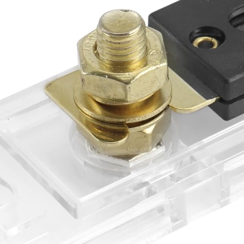 Heschen Car Fuse Wire ANL-50A, Gold, 1pc, Fuse Holder with Re-Fuse, Car Motorcycle Audio Subwoofer Supplies