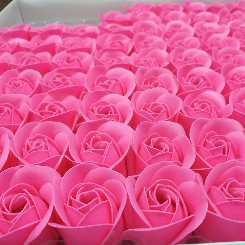 Valentine s Day DIY Rose-Scented Soap Flower Heads for Gift Box Accessories розовый