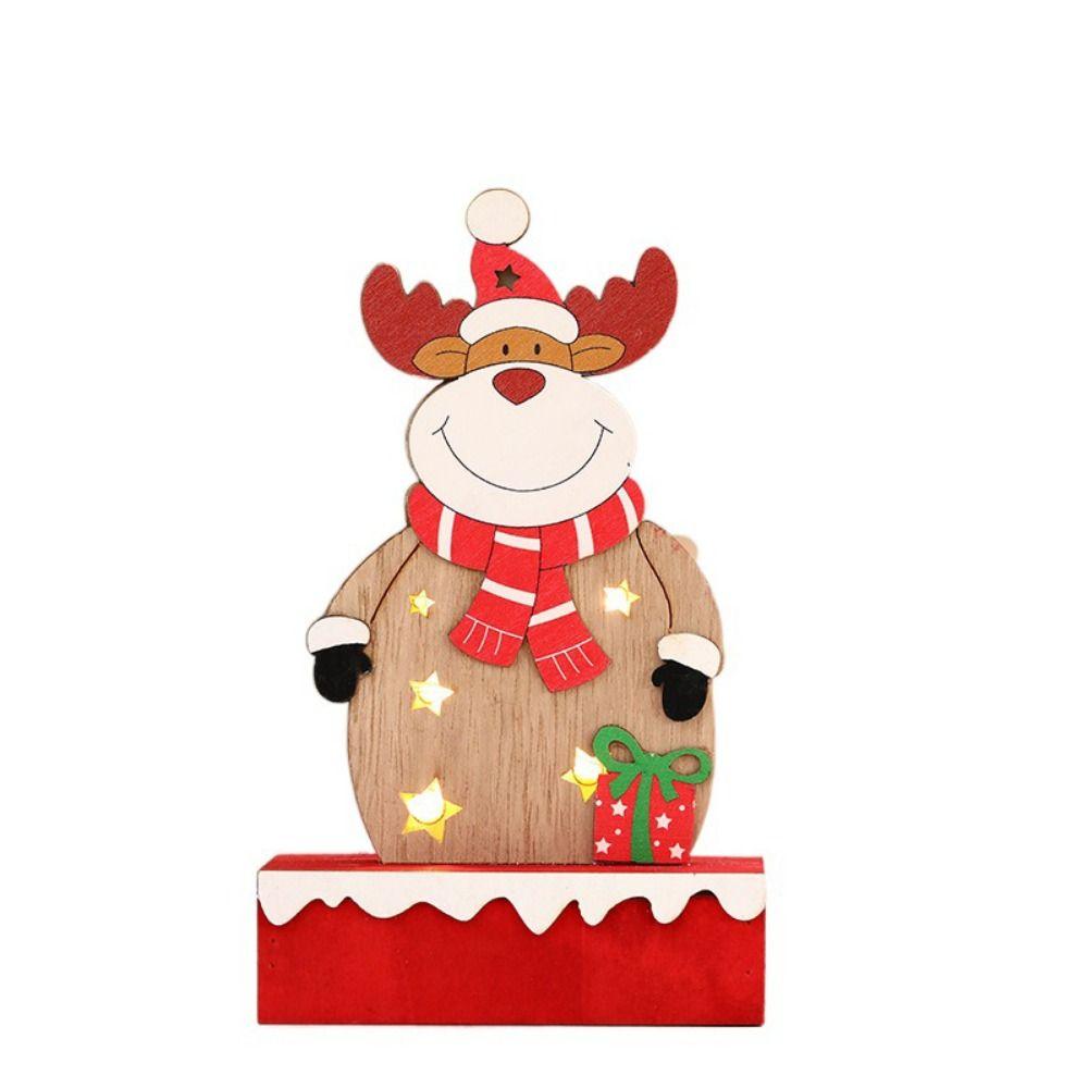 Creative Wooden Christmas Ornaments Durable Christmas Decoration Party Supplies