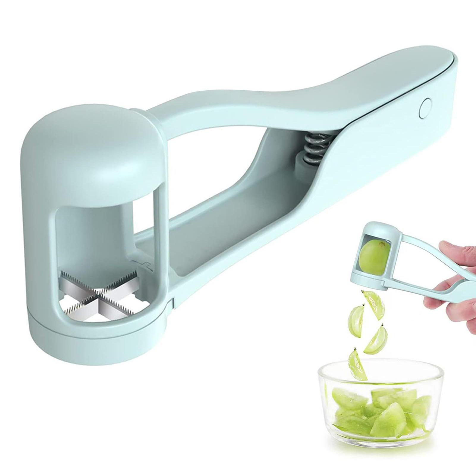 Multi-Function Grape Cutter Tomato Cherry Strawberry Cutter Tools Into 4 Pieces (No FDA,BPA-Free) A