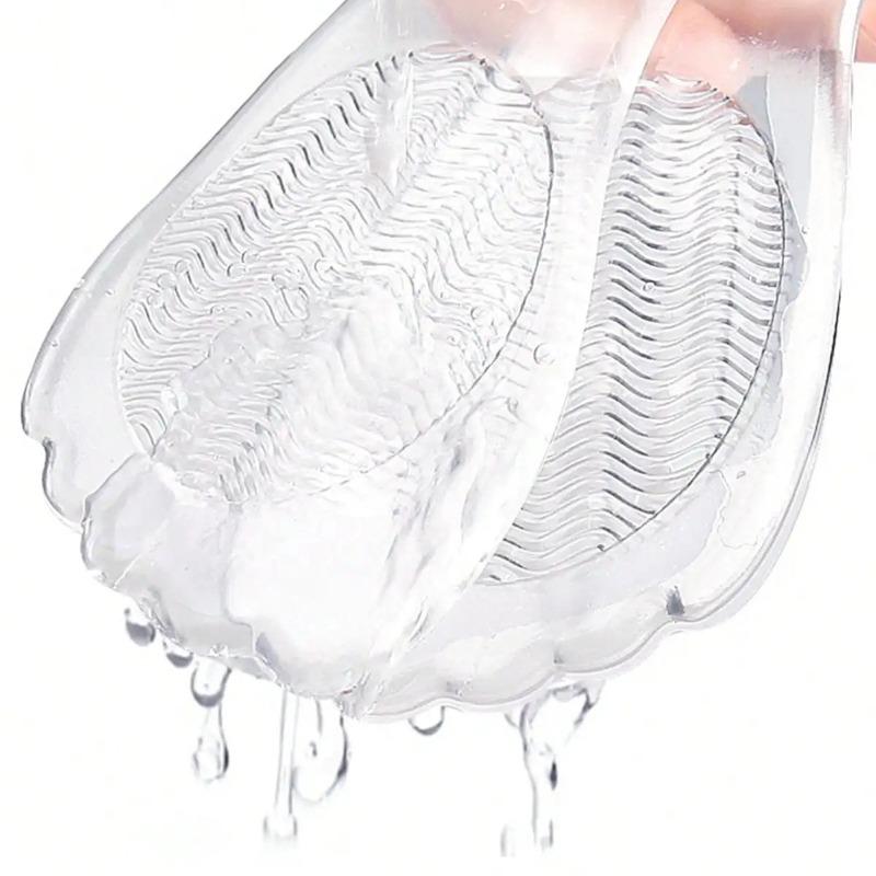Transparente Silikon-Gel-Fersenkissen Anti-Rutsch Stoßdämpfende Einlagen für High Heels Sandalen Ganztägiger Komfort Polster