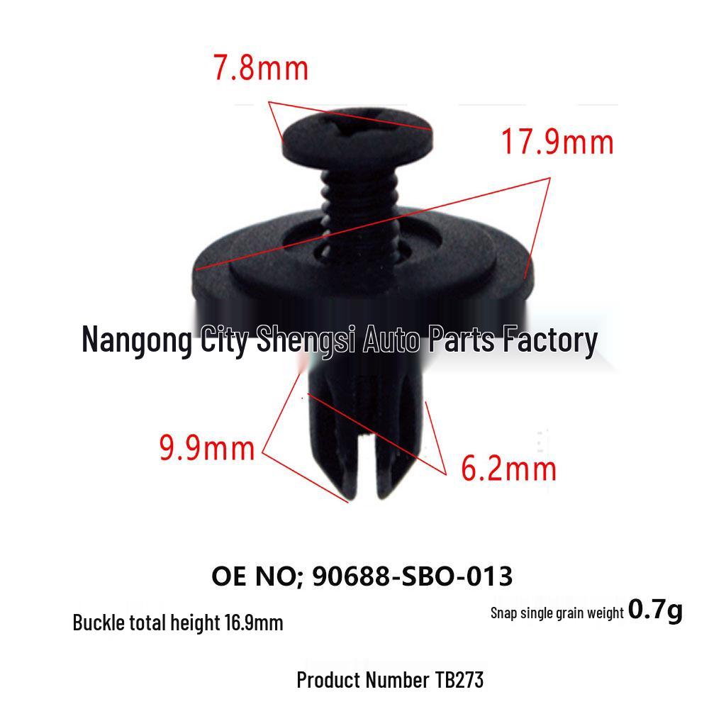 

Honda Car Mudguard Decorative Lining Clip – 9.9mm Universal Installation Buckle 10000 pcs