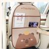 1pc Cute Capybara Car Seat Back Storage Bag Cover Protector for Kids Anti-kick Pad Cartoon Leather Accessories Cartoon Interior