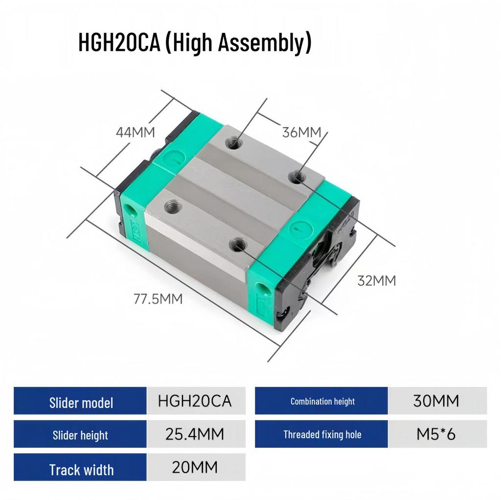 Shangyin HGH HGW Linear Guide Rail Slider HG 15/20/25/30/35 CA