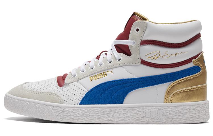 PUMA Ralph Sampson Mid Royal White Red Dahlia 374150-01 36