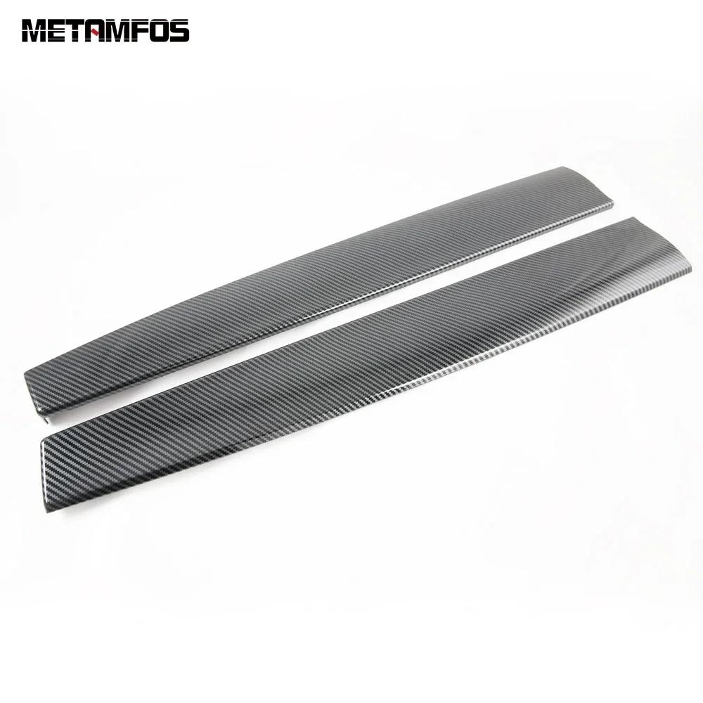 For Tesla Model Y     2024 Carbon Fiber Center Console Dashboard Panel Strip Molding Trim Interior Accessories Carbon Fiber Plastic