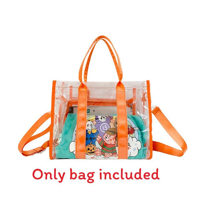 

Женская сумка через плечо из ПВХ с карманом на молнии для повседневных путешествий оранжевый