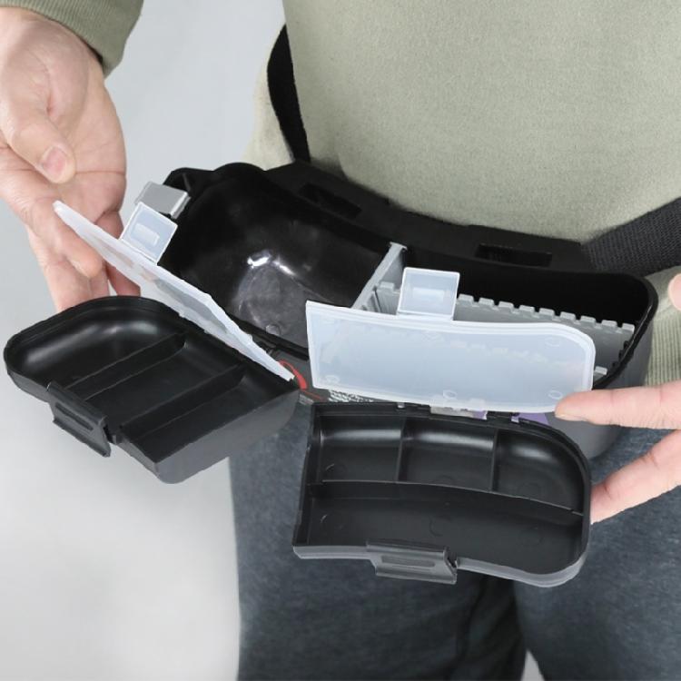 Quickly Access Fishing Lures Holder Reinforced Plastic Structure and Antislip Clasps for Prolonged Outdoor Use